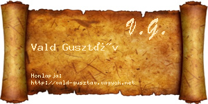 Vald Gusztáv névjegykártya