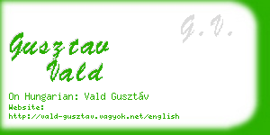 gusztav vald business card