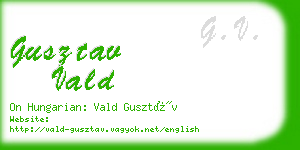 gusztav vald business card